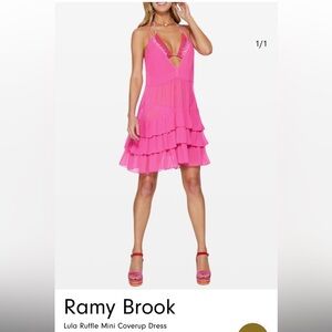 Ramy Brook Lula Ruffle mini coverup dress